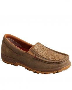 Twisted X Women's Slip-On Driving Shoes - Moc Toe Brown