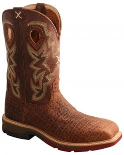 Twisted X Men's Tan Western Work Boots - Soft Toe