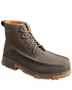 Twisted X Men's Grey Work Boots - Soft Toe