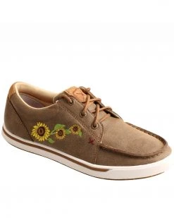 Twisted X Women's Sunflower Casual Shoes - Moc Toe Brown