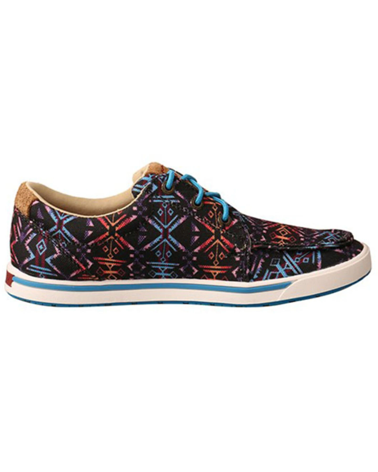 Twisted X Women's Southwestern Casual Shoes - Moc Toe Blue 4 Twisted X Women's Southwestern Casual Shoes - Moc Toe Blue - Image 2