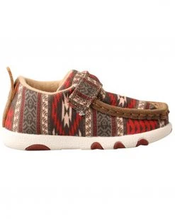 Twisted X Infant HOOey Southwestern Print Driving Moc  For Unisex-Kid Red -Twisted X shop 2000343953 600 P2