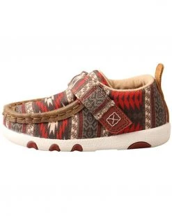 Twisted X Infant HOOey Southwestern Print Driving Moc  For Unisex-Kid Red -Twisted X shop 2000343953 600 P3