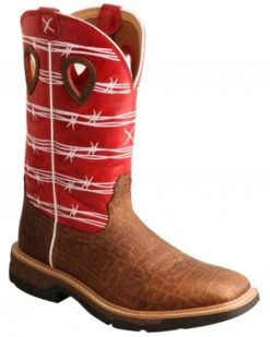 Twisted X Men's Barbed Wire Western Boots - Wide Square Toe
