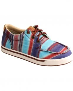 Twisted X Boys' HOOey Serape Print Lace-Up Casual Loper - Moc Toe  Multi
