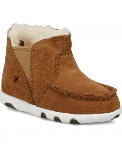 Twisted X Infant & Toddler Kids Shearling Lined Cukka Driving Moc For Unisex-Kid Brown
