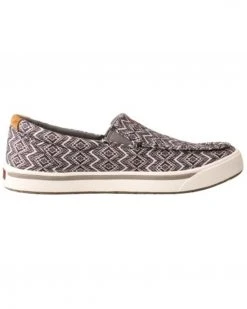 Twisted X Men's Black & White Southwestern Print HOOey Loper Slip-On Causal Shoe - Moc Toe  Black/white -Twisted X shop 2000355853 944 P2