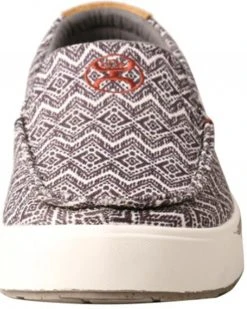 Twisted X Men's Black & White Southwestern Print HOOey Loper Slip-On Causal Shoe - Moc Toe  Black/white -Twisted X shop 2000355853 944 P4