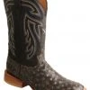 Twisted X Twistex X Men's Ruff Stock Fill-Quill Ostrich Vamp Exotic Western Boot - Wide Square Toe  Black -Twisted X shop 2000356675 001 P1