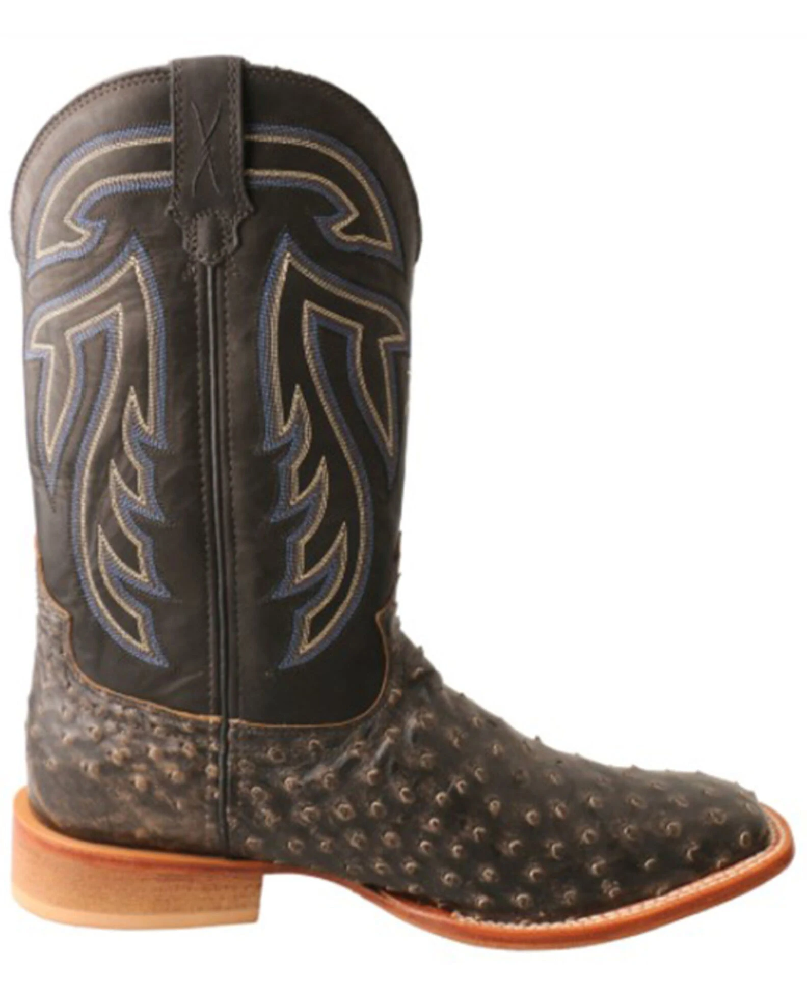 Twisted X Twistex X Men's Ruff Stock Fill-Quill Ostrich Vamp Exotic Western Boot - Wide Square Toe Black 4 Twisted X Twistex X Men's Ruff Stock Fill-Quill Ostrich Vamp Exotic Western Boot - Wide Square Toe Black - Image 2