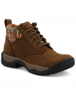 Twisted X Women's 4" All Around Lace Up Hiking Multi Brown Work Boot - Round Toe