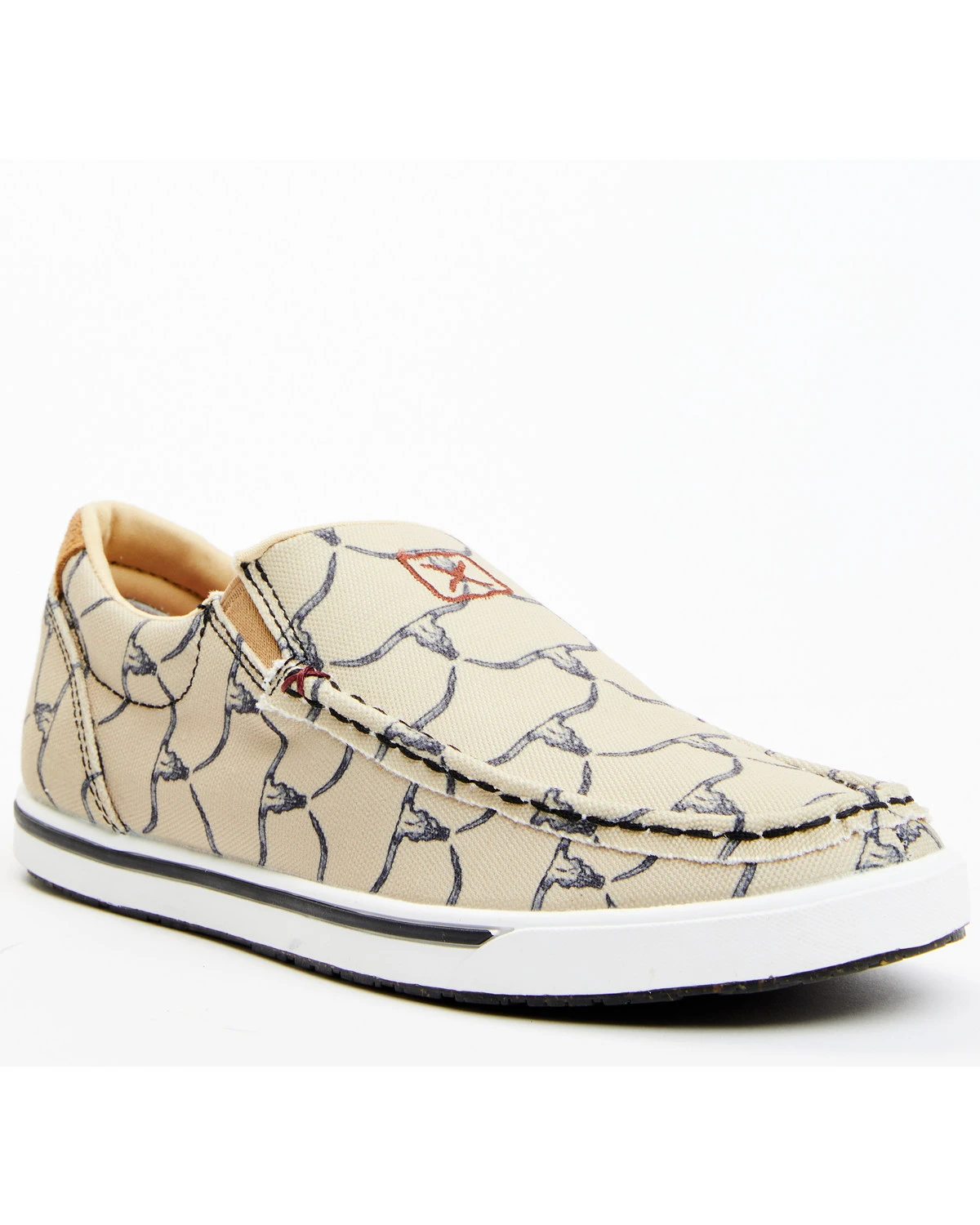 Twisted X Women's Steerhead Skull Print Slip-On Casual Shoe - Moc Toe Beige/khaki 10 Twisted X Women's Steerhead Skull Print Slip-On Casual Shoe - Moc Toe Beige/khaki - Image 8