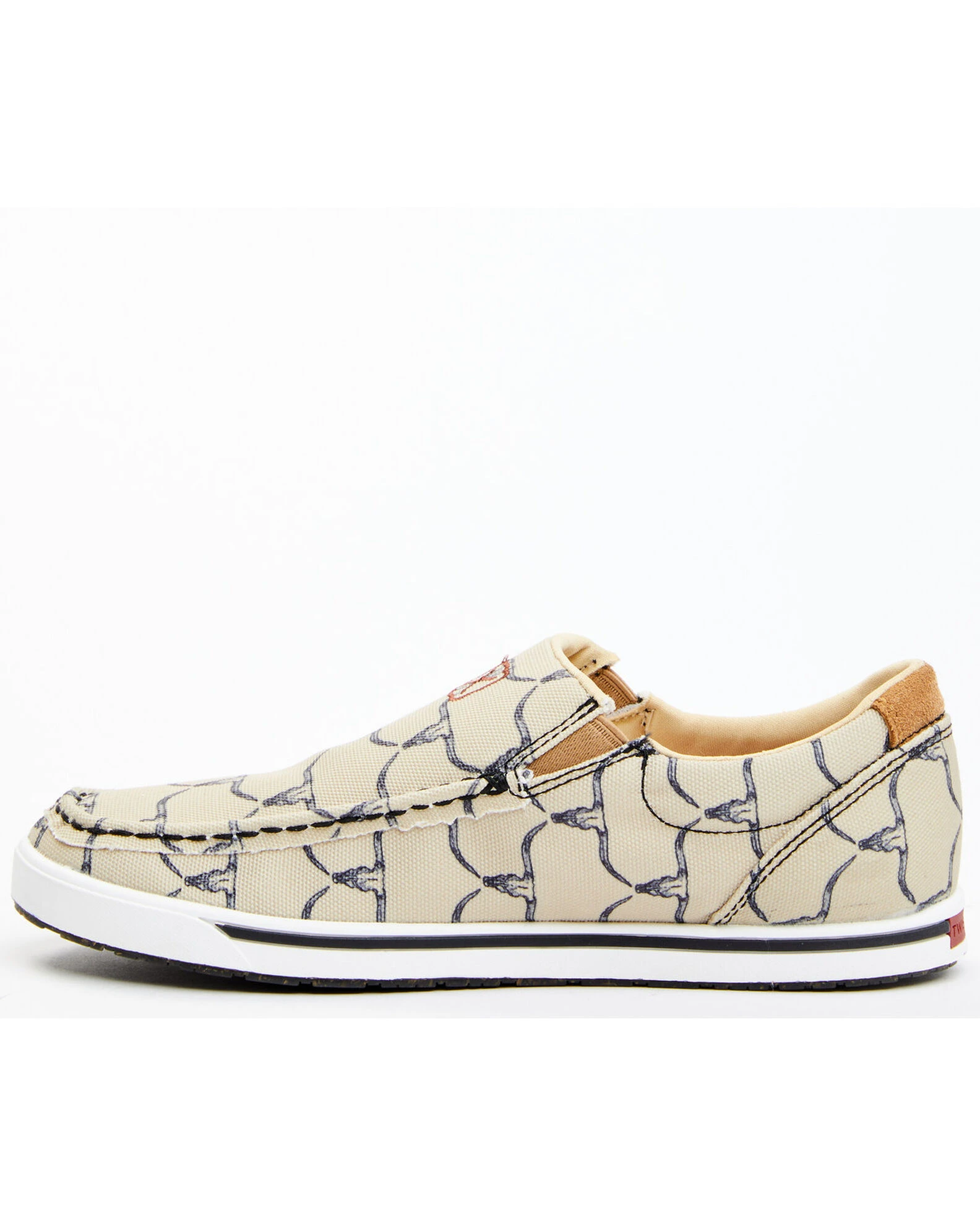 Twisted X Women's Steerhead Skull Print Slip-On Casual Shoe - Moc Toe Beige/khaki 5 Twisted X Women's Steerhead Skull Print Slip-On Casual Shoe - Moc Toe Beige/khaki - Image 3