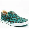 Twisted X Women's Southwestern Pattern Casual Kicks Slip-On Shoes - Moc Toe Chocolate/turquoise -Twisted X shop 2000356914 905 P1