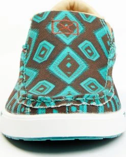 Twisted X Women's Southwestern Pattern Casual Kicks Slip-On Shoes - Moc Toe Chocolate/turquoise -Twisted X shop 2000356914 905 P4