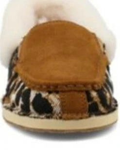 Twisted X Women's Leopard Print Fur-Lined Slippers - Moc Toe  Brown -Twisted X shop 2000356915 200 P4