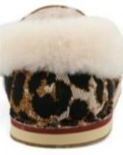 Twisted X Women's Leopard Print Fur-Lined Slippers - Moc Toe  Brown -Twisted X shop 2000356915 200 P5