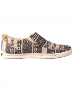 Twisted X Women's HOOey Khaki Southwestern Print Casual Slip-On Loper - Round Toe  Beige/khaki -Twisted X shop 2000356917 250 P2