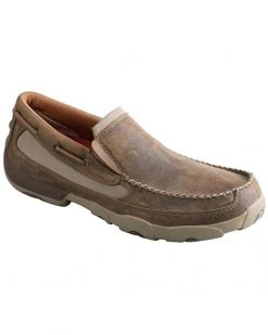 Twisted X Men's Slip-On Driving Shoes - Moc Toe Brown -Twisted X shop 2000357070 200 P1 1