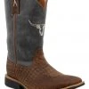 Twisted X Boys' Top Hand Brown & Blue Leather Western Boots - Wide Square Toe  Brown/blue -Twisted X shop 2000358026 907 P1