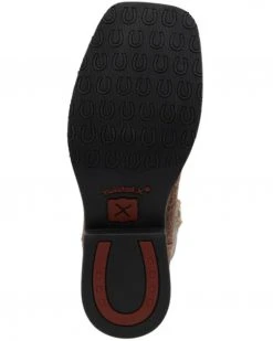 Twisted X Boys' Top Hand Brown & Blue Leather Western Boots - Wide Square Toe  Brown/blue -Twisted X shop 2000358026 907 P6