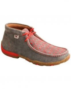 Twisted X Women's Chukka Driving Shoes - Moc Toe Grey