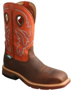 Twisted X Men's Brown Waterproof Nano Composite Western Work Boot - Square Toe  -Twisted X shop 2000363500 200 P1 1
