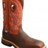 Twisted X Men's Brown Waterproof Nano Composite Western Work Boot - Square Toe 