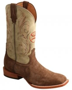 Twisted X Men's HOOey CellSole Full-Grain Leather Western Boots - Square Toe Brown