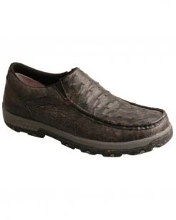 Twisted X Men's Casual Slip-On Driving Shoes - Moc Toe Black