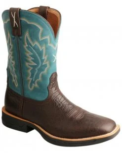 Twisted X Men's Brown Tech X Full-Grain Performance Western Boot - Square Toe 