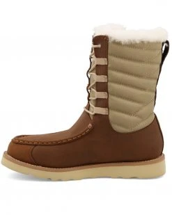 Twisted X Women's Oiled Saddle Lace-Up Shearling Lined Wedge Sole Boots - Moc Toe 11 Twisted X Women's Oiled Saddle Lace-Up Shearling Lined Wedge Sole Boots - Moc Toe -Twisted X shop 2000366652 200 P3