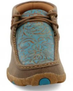 Twisted X Womens Tooled Vamp Casual Lace-Up Chukka Driving Moc For Women's Brown -Twisted X shop 2000366657 200 P2