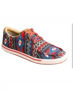 Twisted X shop 13 Twisted X Women's HOOey Multi Southwestern Print Causal Lace-Up Loper - Moc Toe
