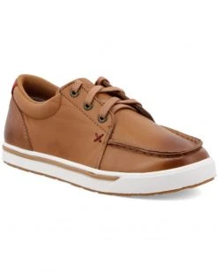 Twisted X Boys' Kicks Burnished Lace-Up Shoes - Moc Toe Tan -Twisted X shop 2000369022 280 P1 1
