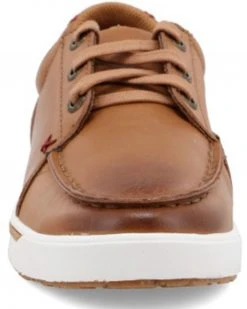 Twisted X Boys' Kicks Burnished Lace-Up Shoes - Moc Toe Tan -Twisted X shop 2000369022 280 P4
