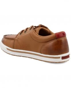 Twisted X Boys' Kicks Burnished Lace-Up Shoes - Moc Toe Tan -Twisted X shop 2000369022 280 P5