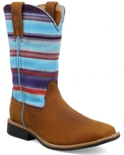Twisted X Girls' Hooey Serape Western Boot - Square Toe Brown -Twisted X shop 2000369024 200 P1 1