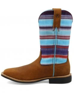 Twisted X Girls' Hooey Serape Western Boot - Square Toe Brown -Twisted X shop 2000369024 200 P3