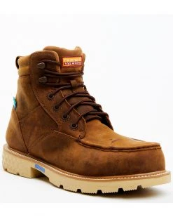 Twisted X Men's 6" Lace-Up Work Boot - Composite Toe Brown -Twisted X shop 2000370765 200 P1 1