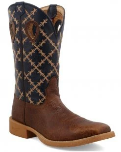 Twisted X Men's 12" Tech X Western Boot - Broad Square Toe Brown
