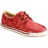 Twisted X Women's Roses Floral Print Lace-Up Kicks Casual Shoes - Moc Toe Red -Twisted X shop 2000379726 600 P1