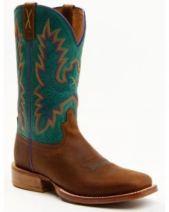 Twisted X Women's 11" Tech X Western Boots - Broad Square Toe Chocolate/turquoise -Twisted X shop 2000379741 905 P1 1