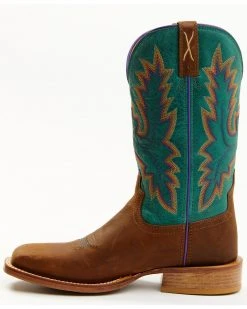 Twisted X Women's 11" Tech X Western Boots - Broad Square Toe Chocolate/turquoise -Twisted X shop 2000379741 905 P3