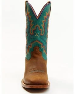 Twisted X Women's 11" Tech X Western Boots - Broad Square Toe Chocolate/turquoise -Twisted X shop 2000379741 905 P4